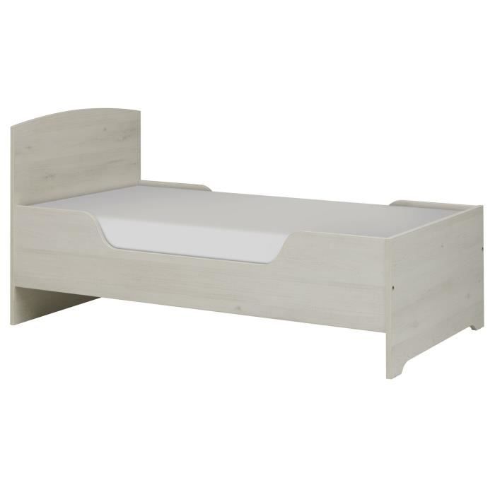 Brooklyn Lit Bebe Cerisier Blanchi 80x150cm Blanc Achat