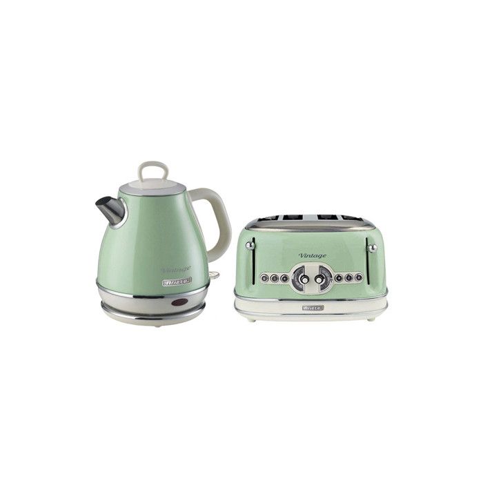 Pack ARIETE Bouilloire Electrique Sans Fil + Grille pain 4 Fentes Rétro - vue 2