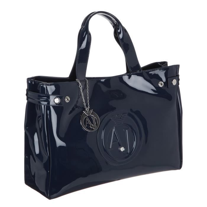 Sac a main armani noir vernis discount