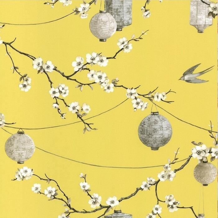 Arthouse Paradise Jardin Oiseau BLANC ROSE PAILLETÉ PAPIER PEINT 692404