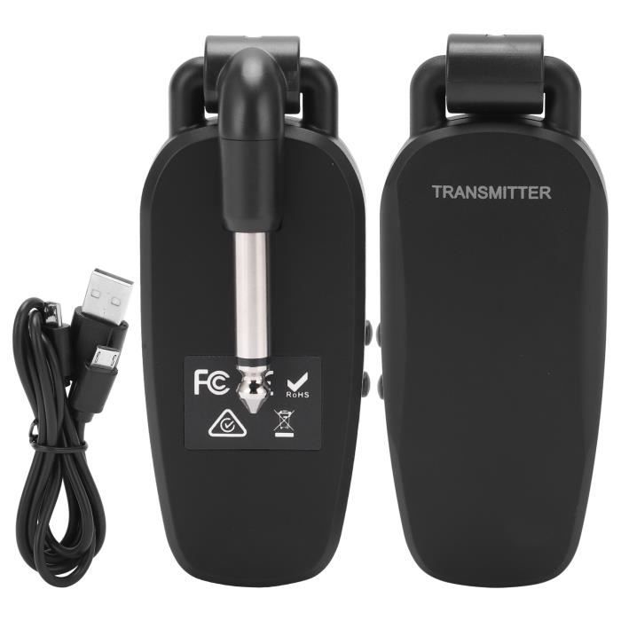 Système sans fil UHF pour guitare, émetteur-récepteur intégré et rechargeable on