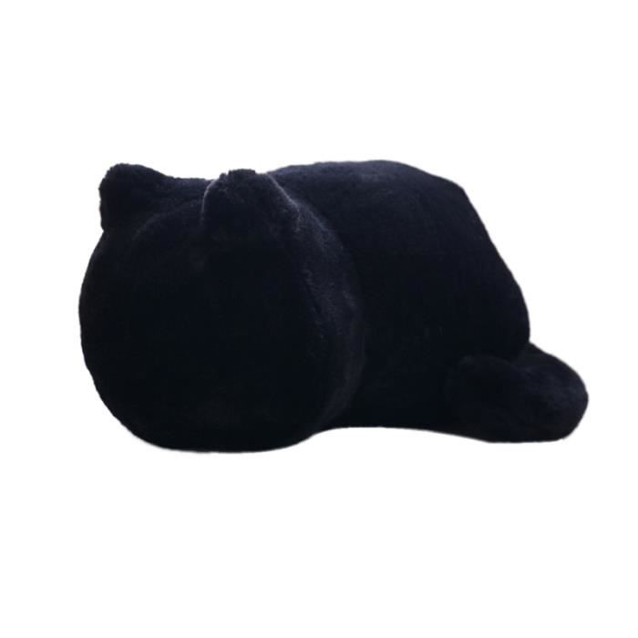Bebe Nourrisson Doux Apaiser Gros Chat Jouet Mignon En Peluche Poupee Enfants Dormir Jouets Decoration Chambre Noir 33 24 18cm Cdiscount Jeux Jouets