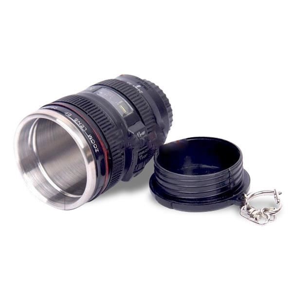 Petit mug thermos objectif appareil photo tasse mug thermosensible