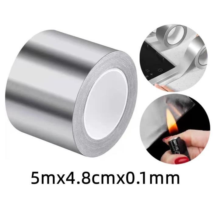 Ruban Adhésif Aluminium Butyl 5m X 50mm - Étanche, Résistant Haute Température, Pour Réparations Toiture, Murs, Joints
