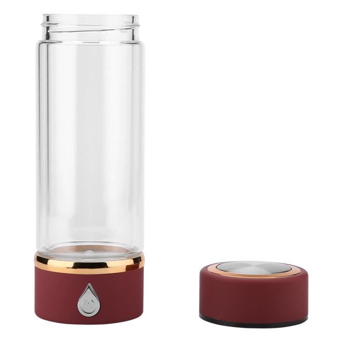 Bouteille à Eau Hydrogène Portable 420ml - Rechargeable USB, Verre Borosilicate - Maison/Bureau/Voyage