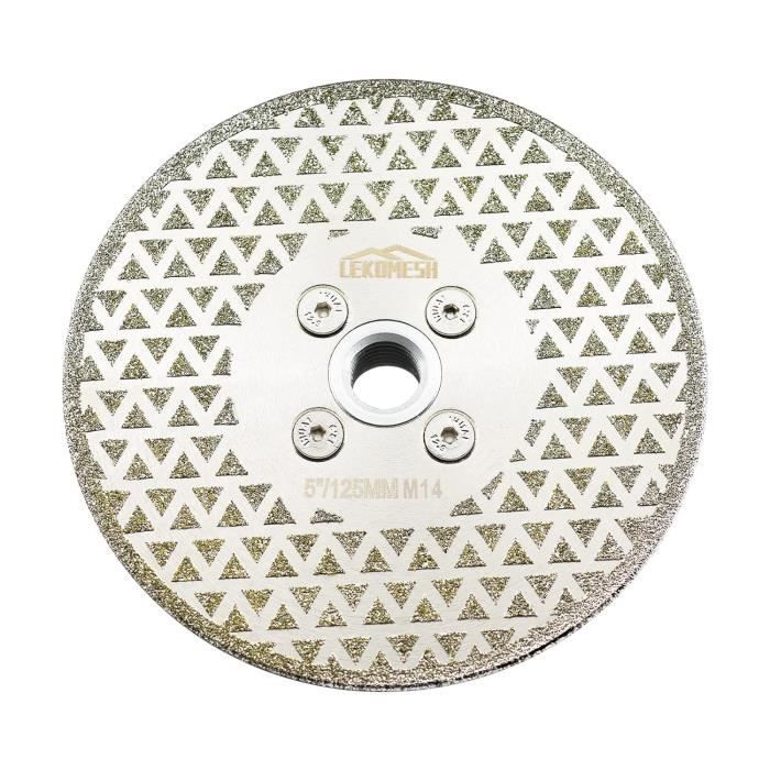 1PC Disque Diamant 125mm Lame De Scie électroplaqué Double Face Pour Coupe Et Meulage Pierre Granit Marbre Tuile
