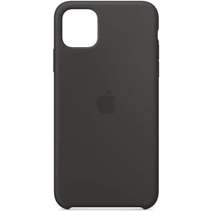 Apple Coque iPhone 11 en Silicone Noir des Sables Liquide Anti-Rayure Housse Protection Silicone Anti-Patinage Gel pour iPhone 11