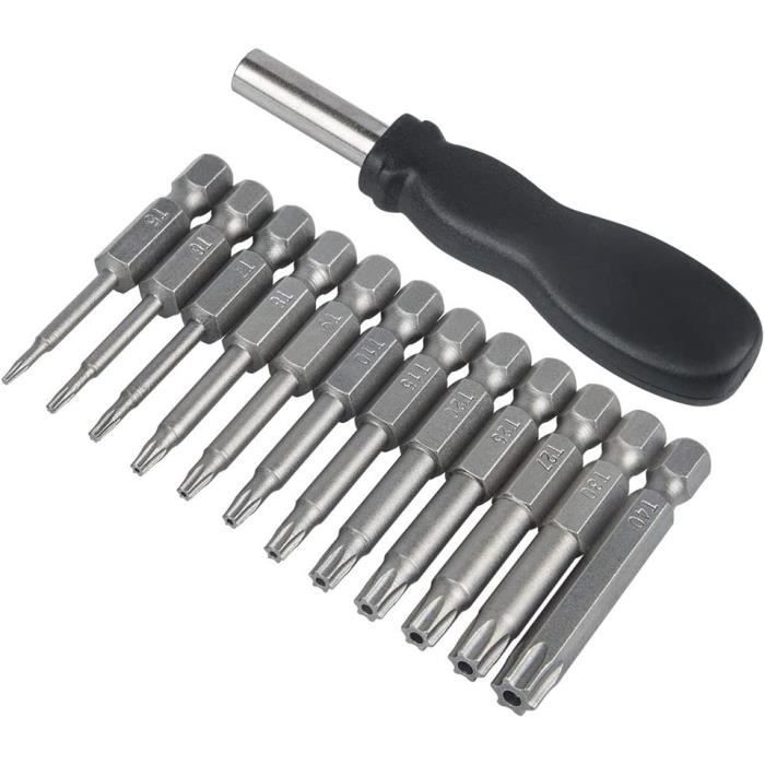 Set 13 Embouts Torx Longs T5 à T40 - 150mm S2 Acier Magnétiques Pour Visseuse Perceuse