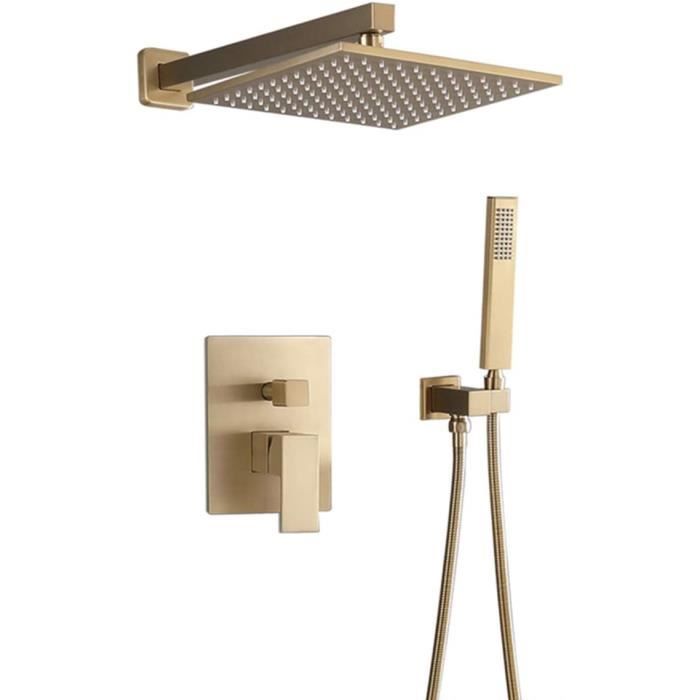 Colonne douche encastrable dore anti calcaire douche economiseur d'eau