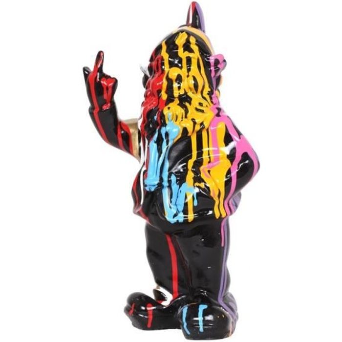 Statue En Resine Nain De Jardin Doigt D Honneur Multicolore Louis