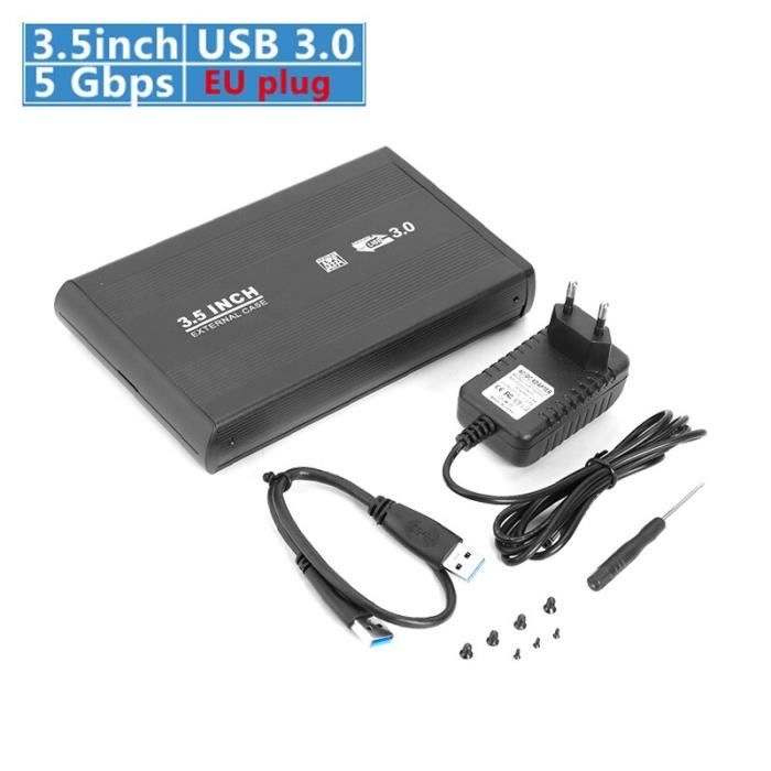 Boîtier NAS Portable Pour Disque Dur 3,5" - USB 3.0, Ethernet, Wi-Fi, Serveur De Streaming Et Stockage Réseau