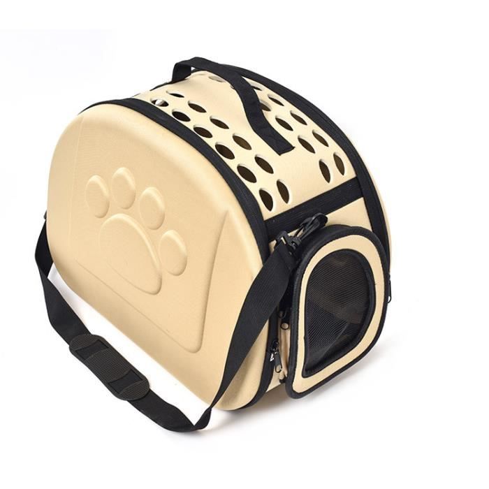 L Sac Transport Chien Chat En Avion Sac Bandouliere Pour Chien Chat Porte Chien Ventral Respirable 42 28 32 Cm Dore Cdiscount