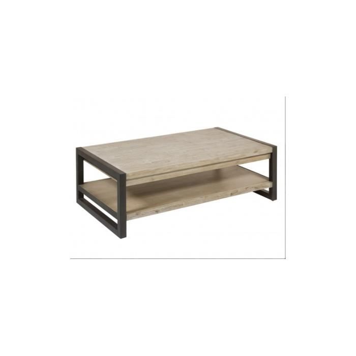 Table Basse Industriel Bois Et Fer Toundra Achat Vente Table Basse Table Basse Industriel Bois Cdiscount