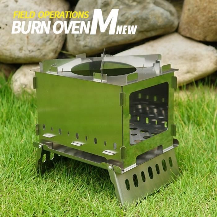 Vente en gros Support pliant multifonction Poêle à charbon de bois Grille chauff