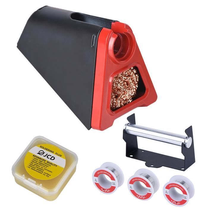 Duratool D03173 - Support Fer à Souder Avec Boule De Nettoyage En Laiton – Stable Et Résistant à La Chaleur