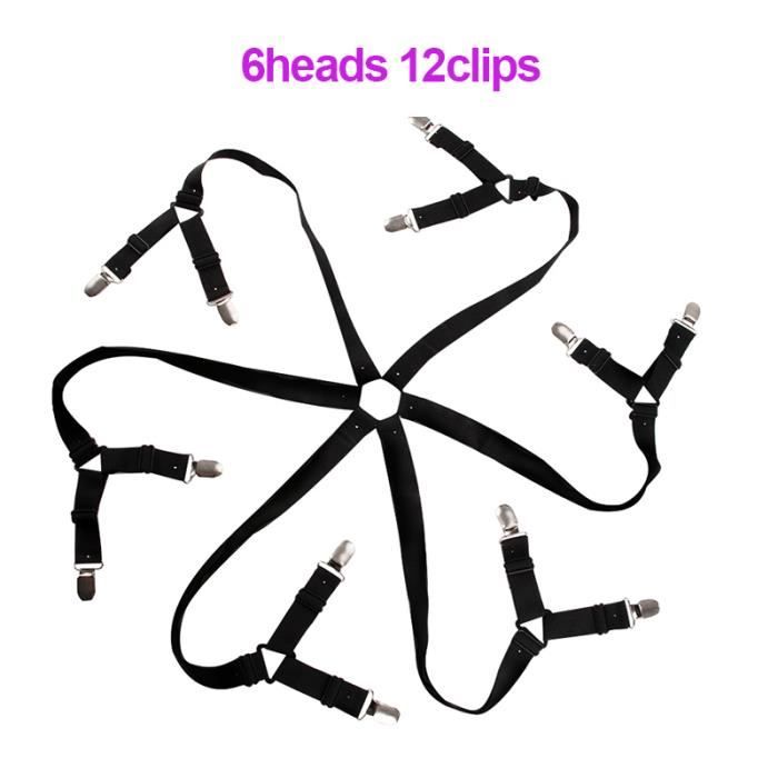 Lot De 3 Pinces à Vêtements élastiques Réglables - Clip Pour Cardigan, Pull, Robe (noir, Blanc, Bleu)