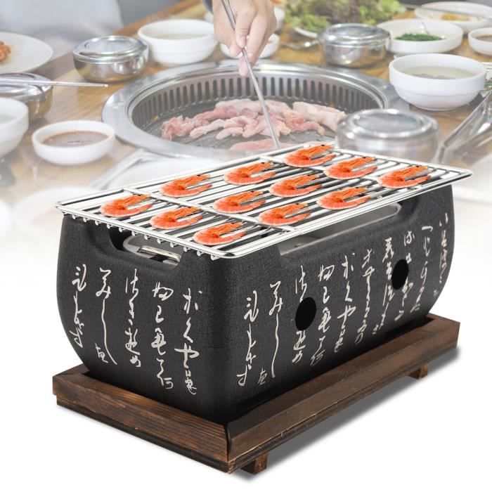 Barbecue japonais de table, four rectangulaire, cuisine japonaise, cuisinière à charbon, cuisinière à alcool pour barbecue
