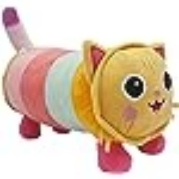 Peluche chat, peluche 30 cm, peluche, peluche, poup?�e, cadeau pour enfants (jaune rose 