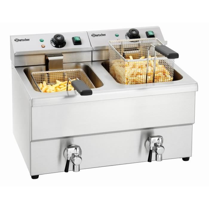 Friteuse - BARTSCHER - IMBISS II - 2 cuves - 8 litres - Température variable