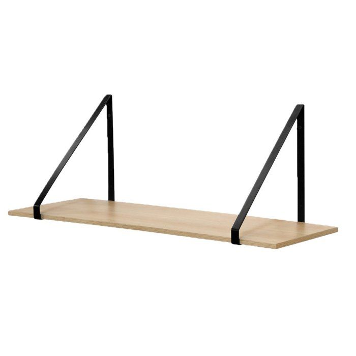 Étagère murale grande profondeur - P29.5cm - Bois clair - 80 cm X 29.5 cm X 30 cm - CALICOSY