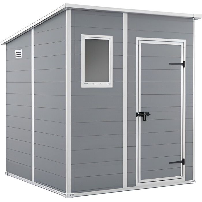 Abri De Jardin 3 20 M Premium 66 Monopente Resine Gris 631411