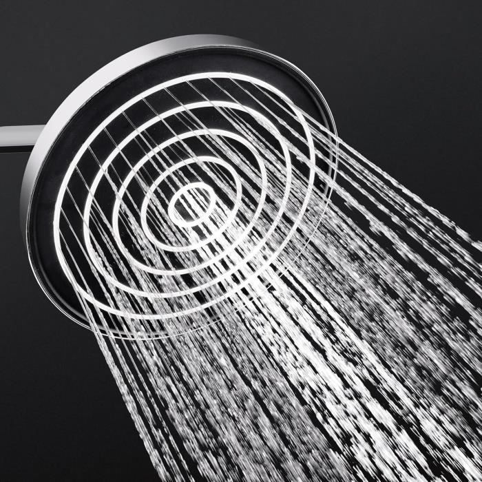 Pommeau de douche rond avec bras mural - 20 cm - Como