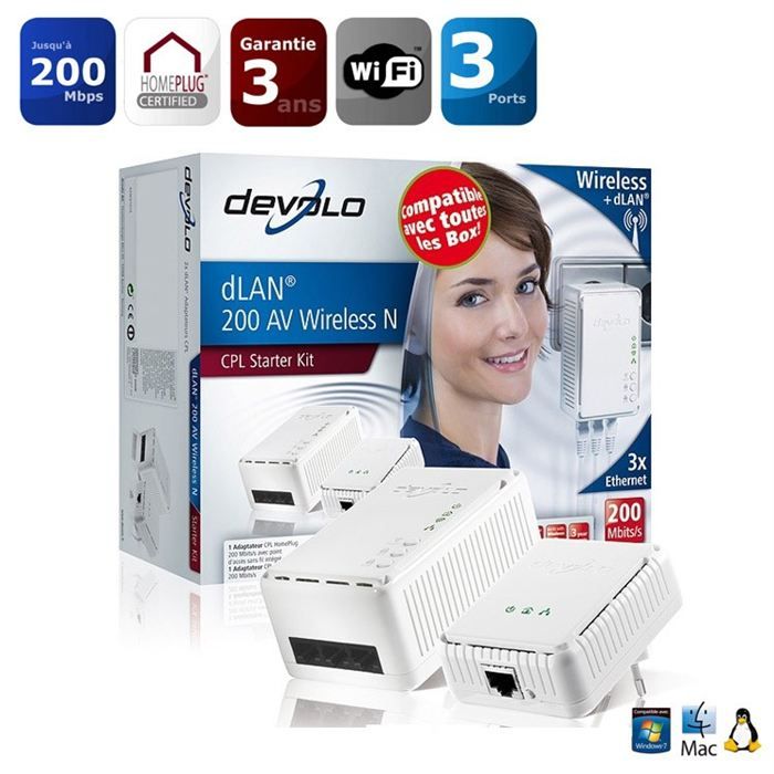 Devolo Dlan 200 Avplus Starter Kit Preisvergleich Devolo dLAN 200 AV Wireless N Starter Kit - Cdiscount Informatique
