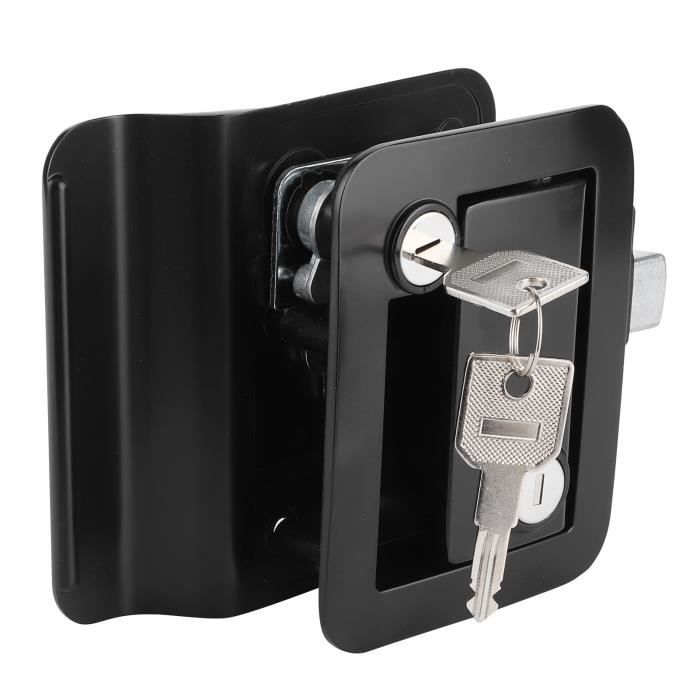Serrure Porte Extérieure Caravane Camping-Car VAN-LOCK FF FAP Blanc Avec Cylindre Et 2 Clés