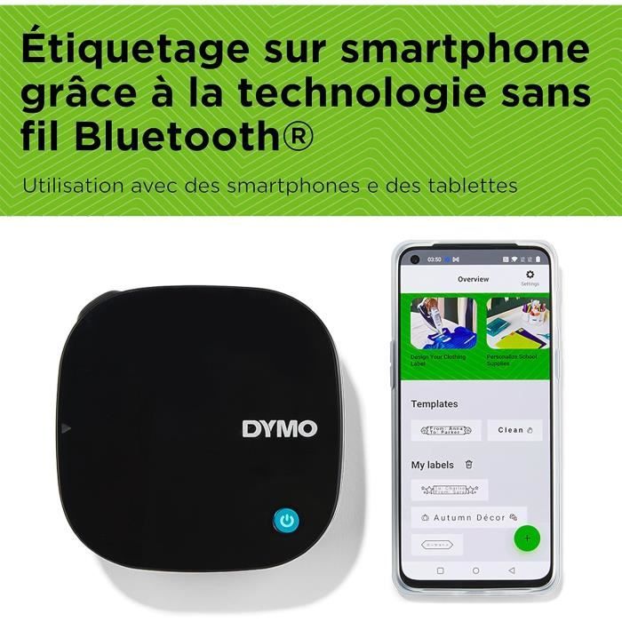 DYMO LetraTag 200B étiqueteuse Bluetooth - Imprimante d'étiquettes compacte - Se connecte à iOS et Android à l'aide de technologi