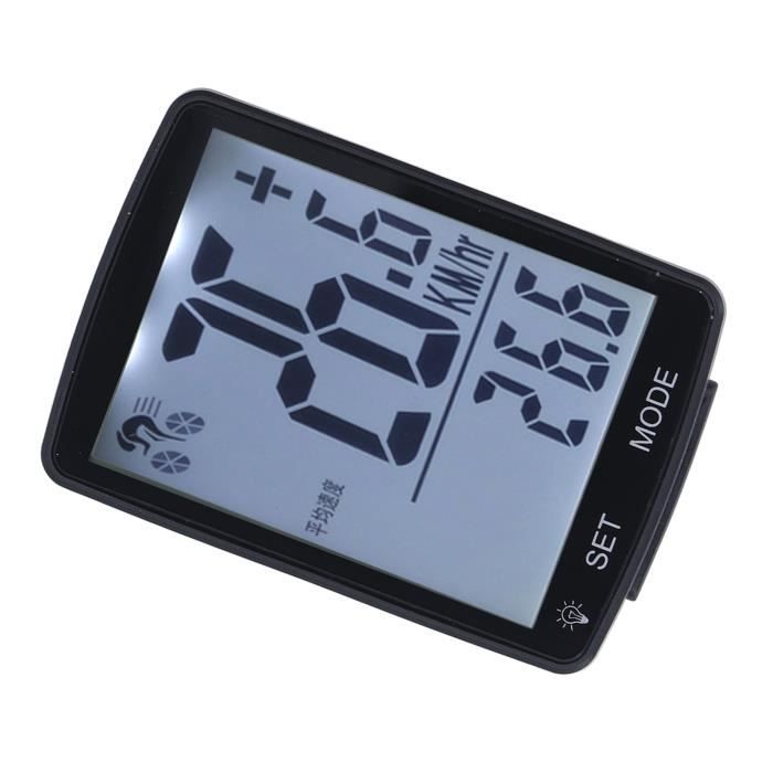 YMZ Compteur De Vélo Sans Fil - Écran Tactile Lumineux, Étanche IPX7, Vitesse/Distance/Temps