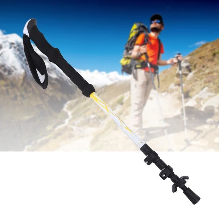 Paire De Bâtons De Randonnée Aluminium Réglables Alpinstock - Longueur 65-135 Cm - Poids 870 G - Neuf