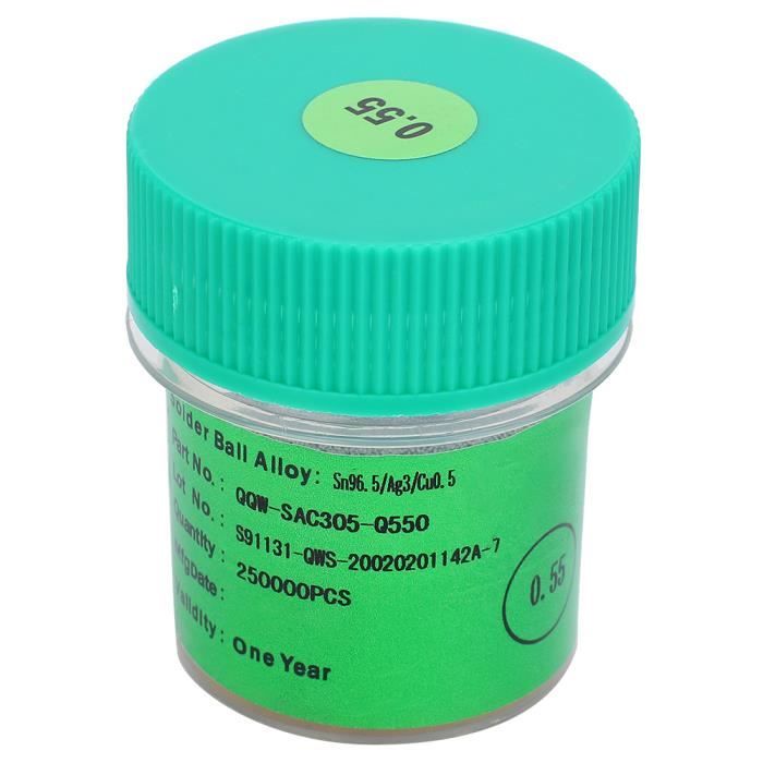 Kit De Soudure BGA 25K – 10x Boules De Plomb Haute Qualité, Diamètre 0,2 à 0,76 Mm