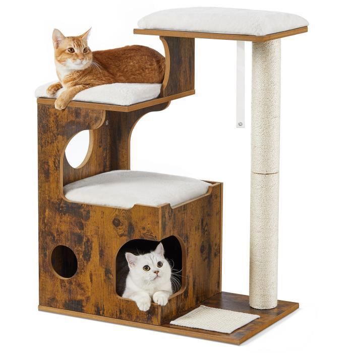 Feandrea Arbre A Chat Hauteur 88 Cm 3 Plate Formes Et 1 Grotte