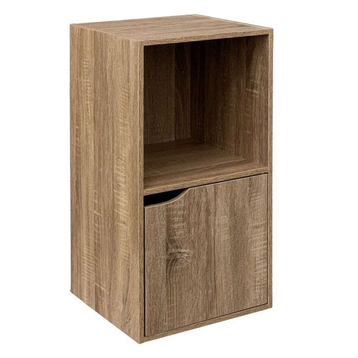 Étagère 4 Cases Five – 2 Grandes, 2 Petites – Bois Blanc L34,4 X P32 X H100,5 Cm – Rangement Modulable à Monter Soi-même