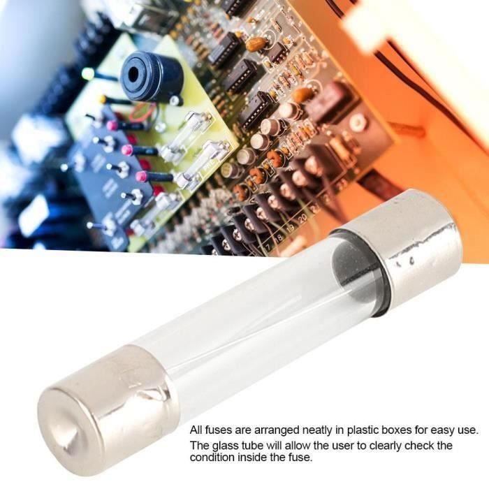 QUARKZMAN Pack Of 6 12 A 250 V 6 X 30 Mm Cartridges Fuse Quick Bladder Ceramic Fuse Replacement For Circuit Equipment Repair [Silver Tone