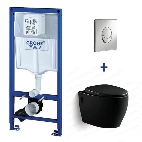 Probleme Chasse D Eau Wc Suspendu Grohe Pack Wc Suspendu Grohe Darko Noir Achat Vente Bati Support