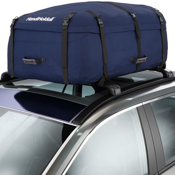 HANDIWORLD HandiHoldall Capacité 330 Litres - Coffre de toit souple - Pliable - Résistant aux intempéries - Bleu