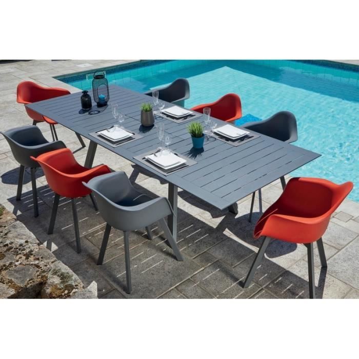Salon De Jardin Moderne Aluminium 8 Personnes Jules Achat