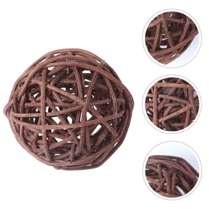 20 Boules Rotin Vert 3cm - Décoration Vase, Mariage, Noël - DIY Déco Naturelle