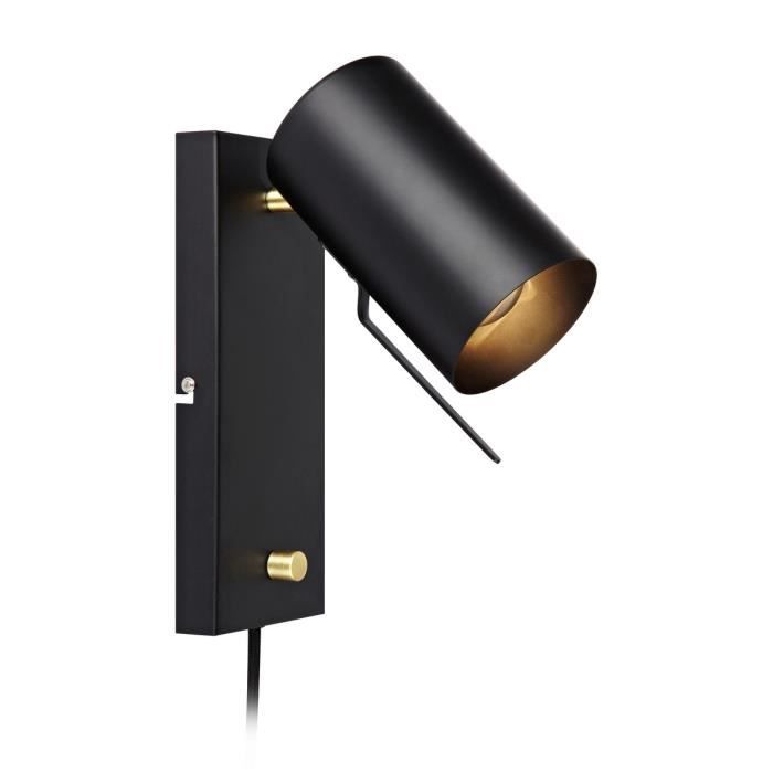 Applique murale - Keria - CARRIE - Métal noir - Orientable - GU10 Applique murale - Keria - CARRIE - Métal noir - Orientable - GU10