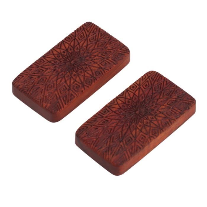 Fidget Slider SUNGOOYUE En Bois De Santal Rouge - Aimants - Anti-stress Gravé - Pour Bureau