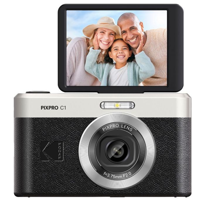 Kodak Pixpro C1 – Appareil Photo Numérique Ultra-Compact 13MP Zoom 4X Écran LCD 2.8 Flash LED Batterie Intégrée – Noir