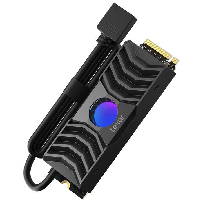 SSD interne – LEXAR – NM1090 – 1 To – PCIe Gen5 NVMe – Dissipateur thermique avec éclairage RVB