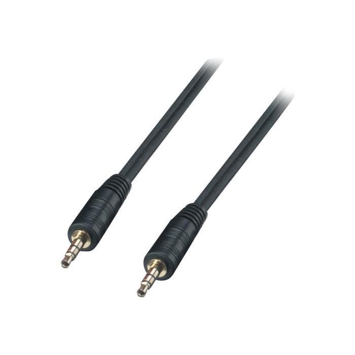 Lindy Premium Câble audio mini stéréo-téléphone 3,5 mm (M) pour mini stéréo-téléphone 3,5 mm (M) 1 m blindé noir moulé