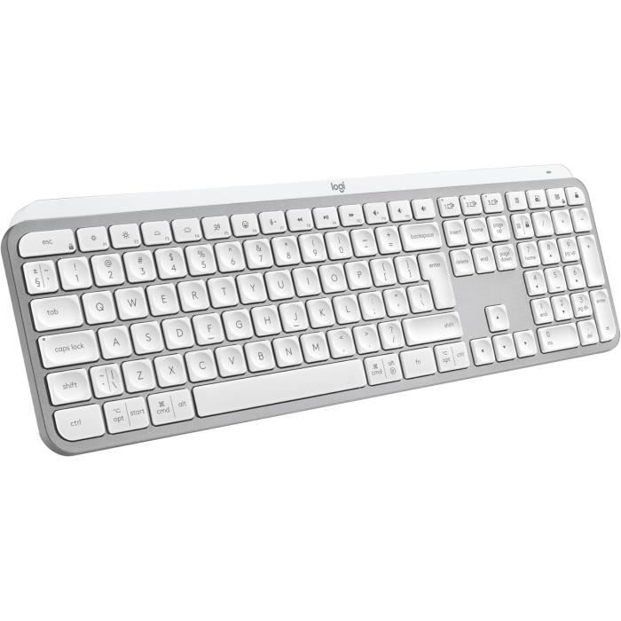 Logitech MX Keys S — Clavier sans fil QWERTY pan nordique rétroéclairé Bluetooth & Logi Bolt