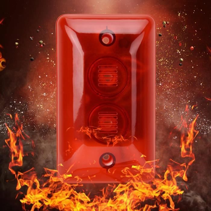 Minifinker sirène sonore Alarme filaire 12V, sirène stroboscopique, son