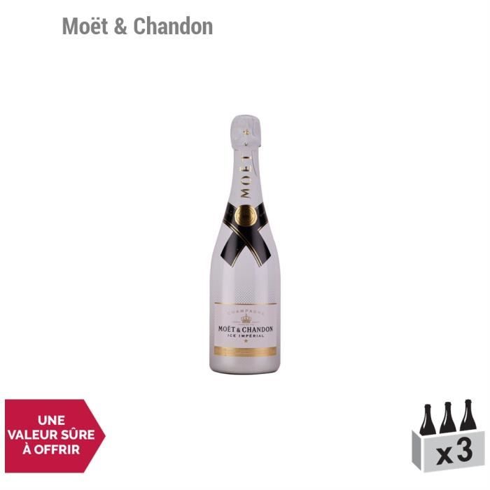 Champagne Ice Imperial Blanc Lot De 3x75cl Moet Chandon