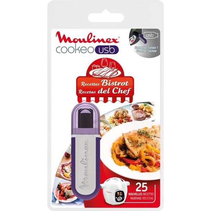 MOULINEX Accessoires XA600411 Clé USB thème bistrot pour Cookeo