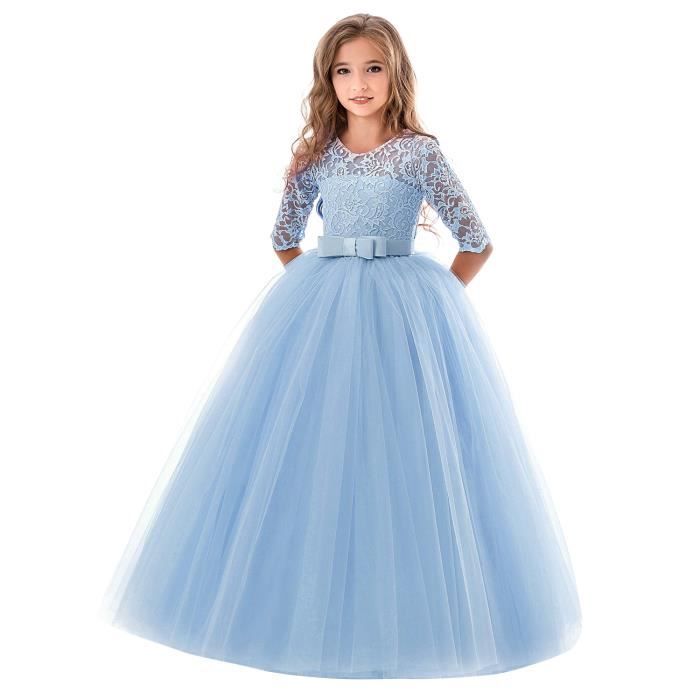 Robe ceremonie bleu fille store