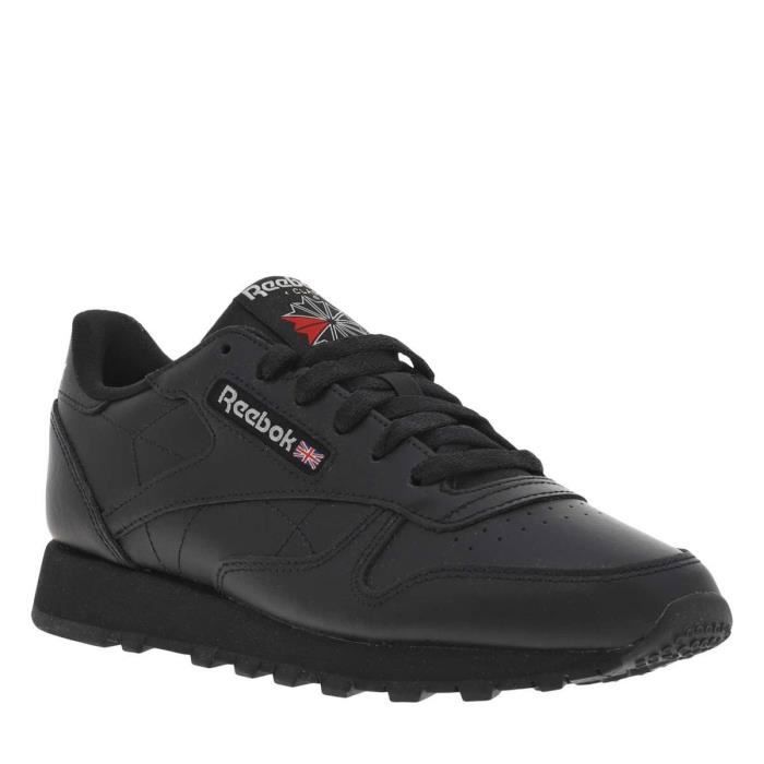 Reebok Reebok Baskets running femme cuir noir - lacets semelle antidérapante